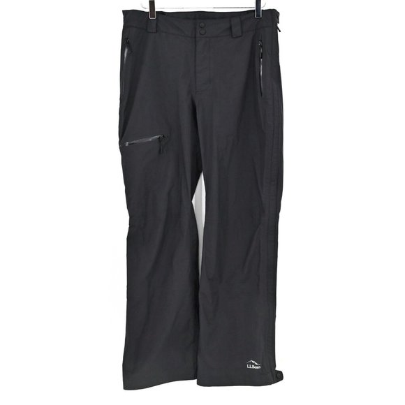 LL BEAN TEK O2 3L Storm Pants Black Waterproof Hiking Rain Womens Size Medium - Picture 2 of 10